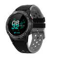 GPS smart watch with square 49mm case and silicone strap in four colour options