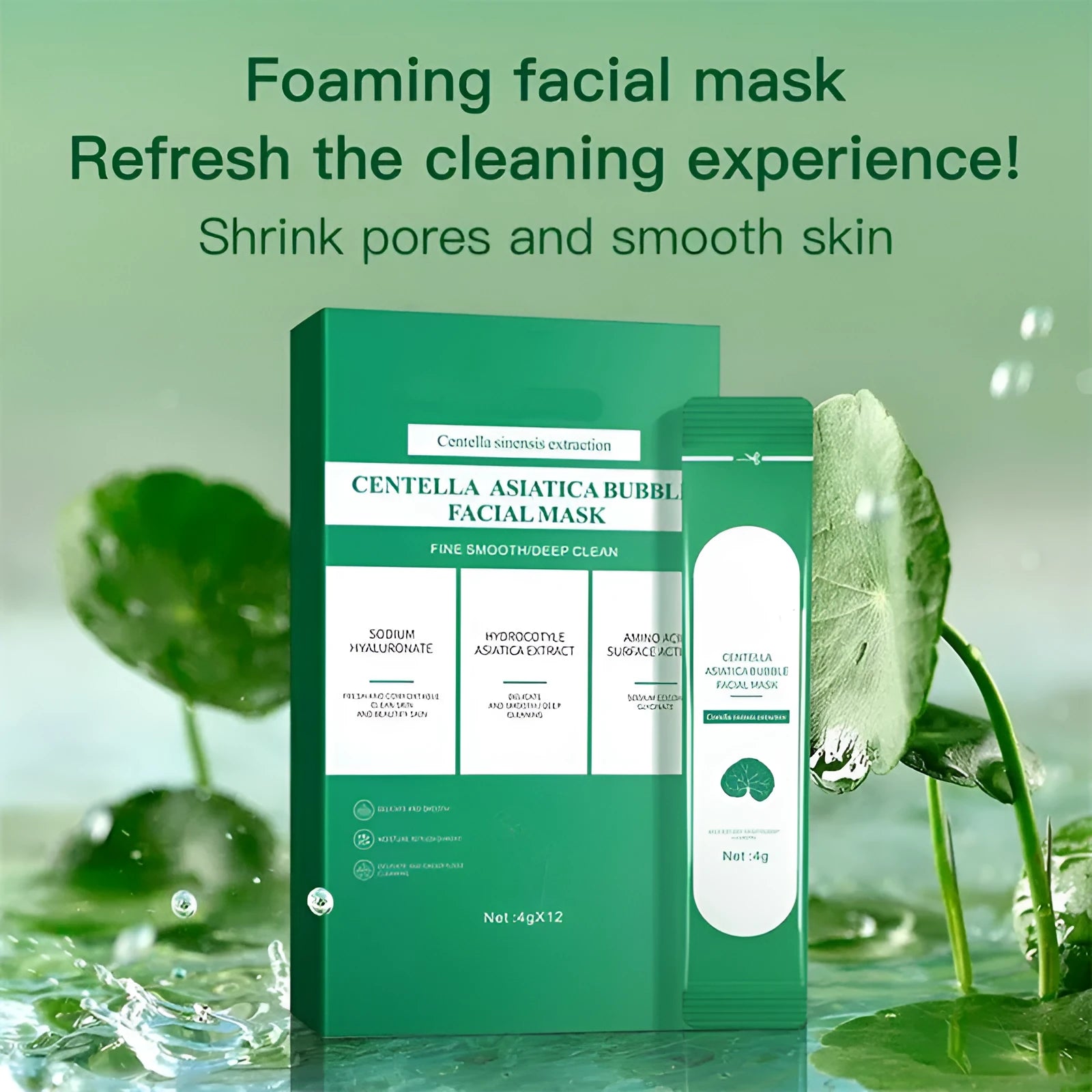 Natural organic avocado deep cleansing bubble mask 12-pack 4g each box