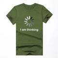 Men's casual polyester broadcloth print T-shirt with O-neck and short sleeves