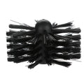 Flexible chimney cleaning brush with bendable shaft for dryer pipes and range hoods