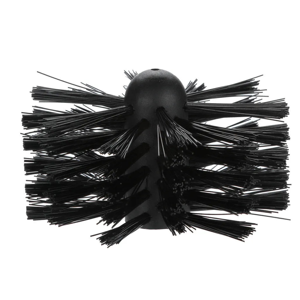Flexible chimney cleaning brush with bendable shaft for dryer pipes and range hoods
