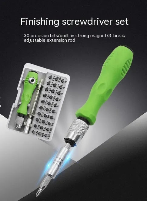 32-in-1 screwdriver bit set with handle for mobile phone and precision instrument repair
