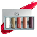 Gift box containing five velvet matte lipsticks with waterproof non-stick cup formula