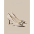 Women's pointed toe stiletto high heel pumps in solid colour for formal wear