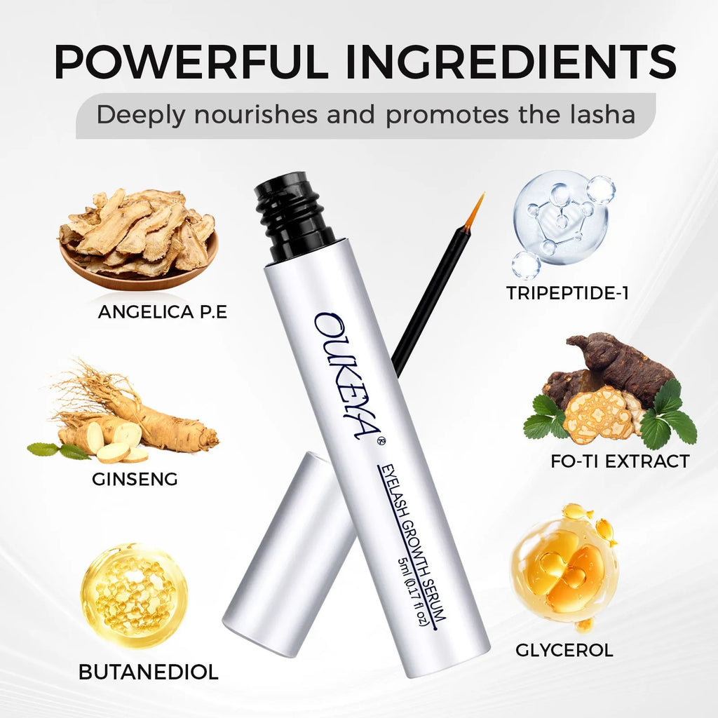 Silver packaged 5ML tube of eyelash growth essence and care liquid