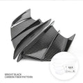Universal motorcycle spoiler wing accessory in black, measuring 18cm by 8cm