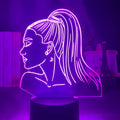 Acrylic 3D night light with European style design and LED illumination on a black base.