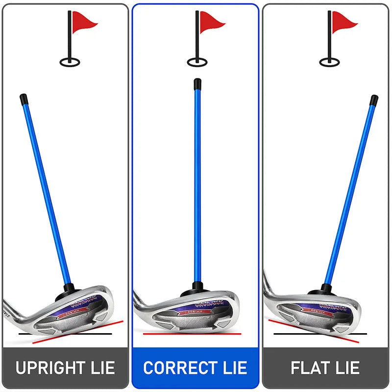 Red aluminium alloy golf trainer with magnetic baseball bar for swing alignment practice