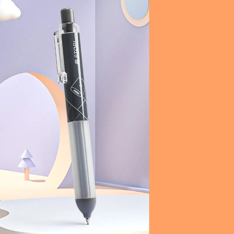Minimalist black and white automatic pencils with cloud grip, showing 0.5mm HB lead specification.