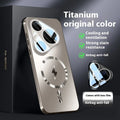 Frosted magnetic belt lens protector phone case for Huawei Pura70 Pura80 in solid colour options