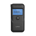 Black household alcohol breathalyser tester for personal drinking level monitoring