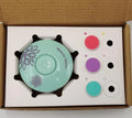 Red and green baby electric nail polisher set for newborn nail care with ABS plastic construction