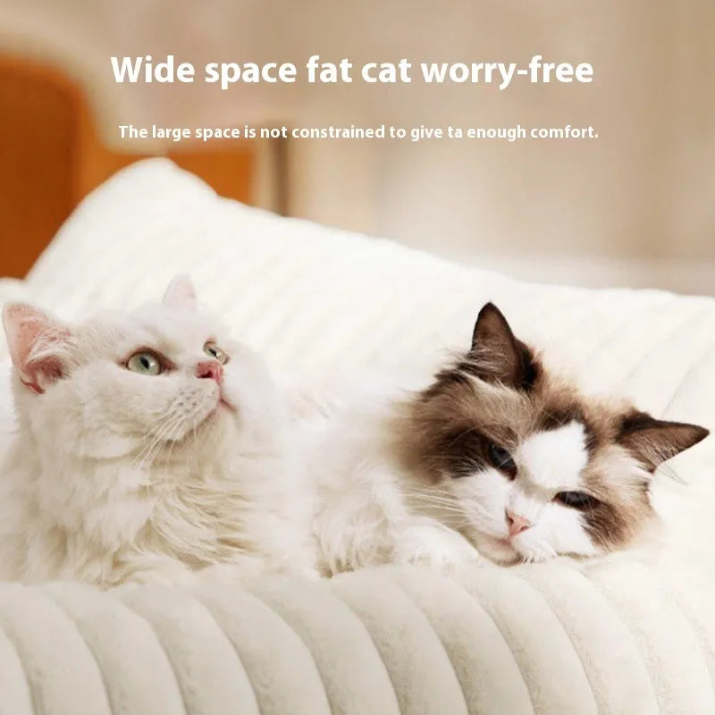 Milky White cloth dog bed and cathouse for dogs and cats, sizes S and M shown