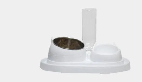 Cat Pet Food Bowl with 304 Stainless Steel Raised Design for Improved Posture Cervical Protection 200ml 400ml 800ml Options Available Black Blue Green Pink White Food Grade PC Material