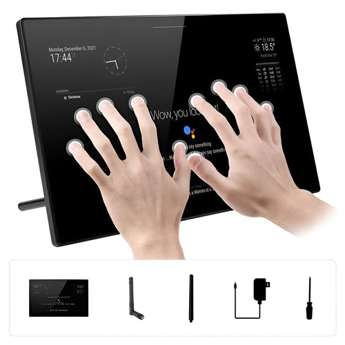 13.3-inch integrated computer voice assistant touch display unit with ABS casing.