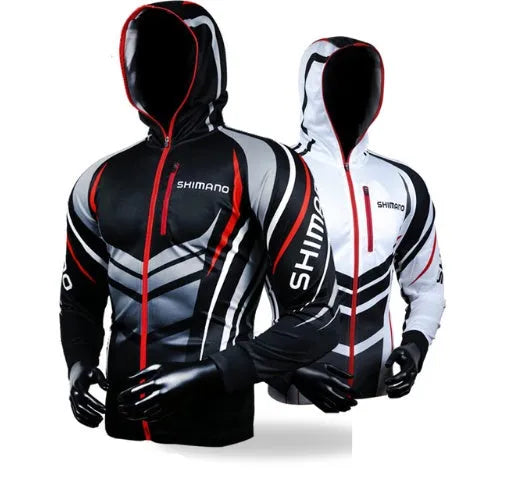 Ice silk long-sleeved fishing suit in black with quick-dry and anti-mosquito features