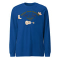 Blue men's loose fit round neck sweater with printed letter patterns in Korean Japanese casual style