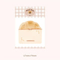 Food bread handbook note paper with back card, 30 sheets, 85mm by 120mm