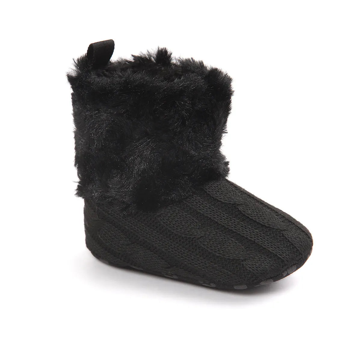 Baby shoes with soft leather sole in black, brown, gray, pink, and red colours for sizes 11cm, 12cm, and 13cm.