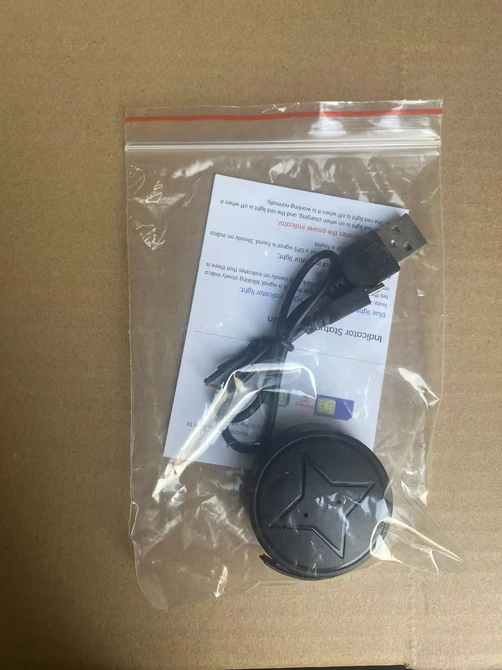 Mini GPS tracker with strong magnetic mount, 40mm diameter, for car and motorcycle real-time tracking