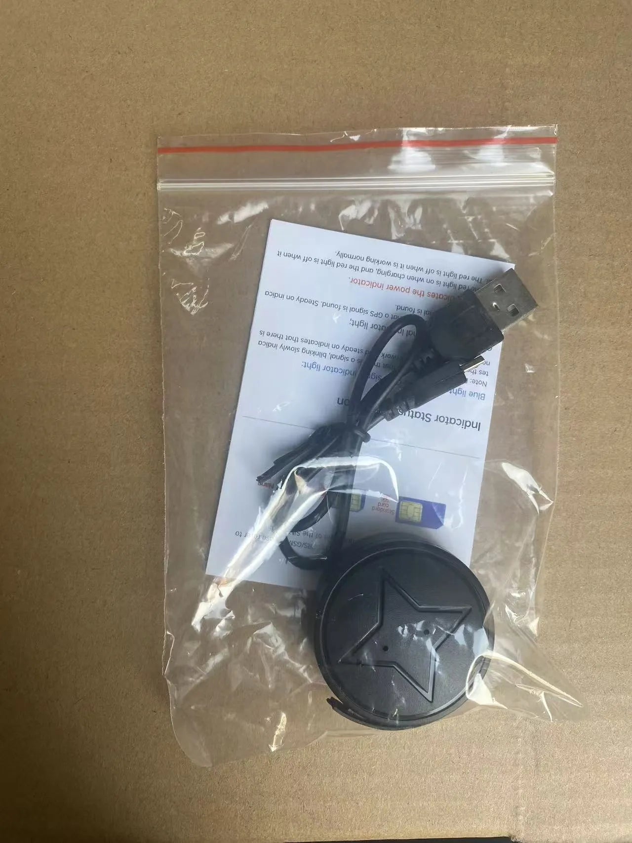 Mini GPS tracker with strong magnetic mount, 40mm diameter, for car and motorcycle real-time tracking