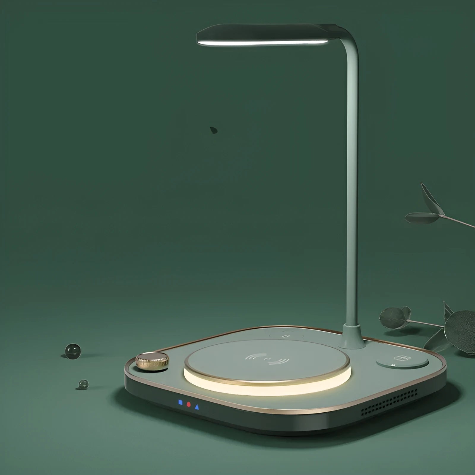 Three-in-one wireless magnetic charging desk lamp with 15W fast charging for smartphones