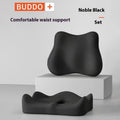 Waist rest seat cushion with memory foam filler for office chair comfort and tail vertebra support