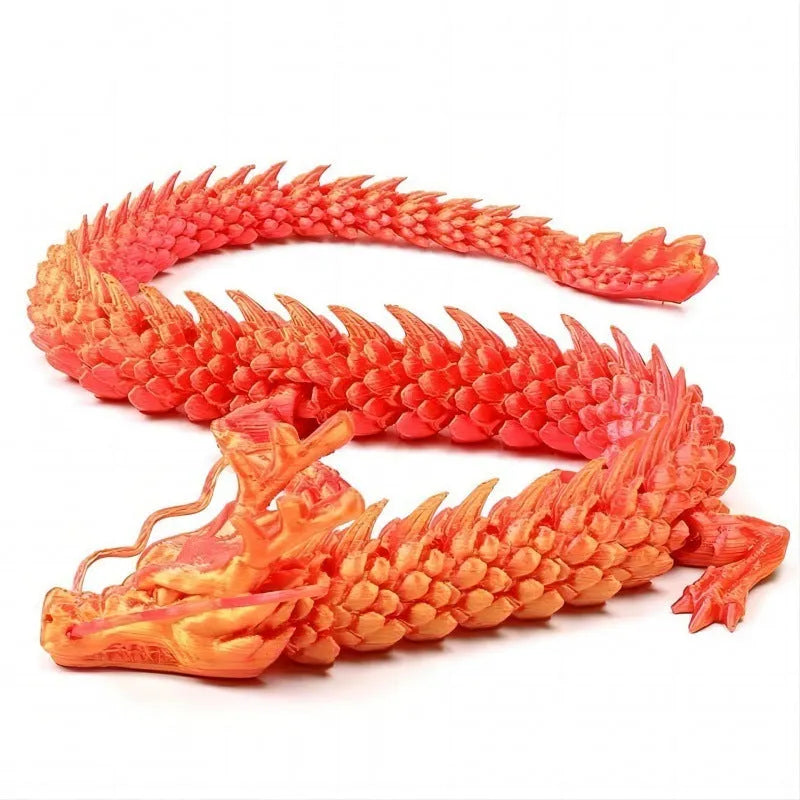30cm long 3D-printed Chinese dragon car ornament in multiple colour options