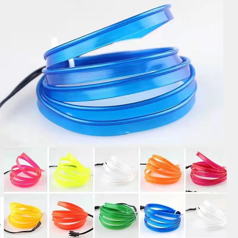 Six-metre long USB-powered LED light cable for car interior ambient lighting in multiple colour options