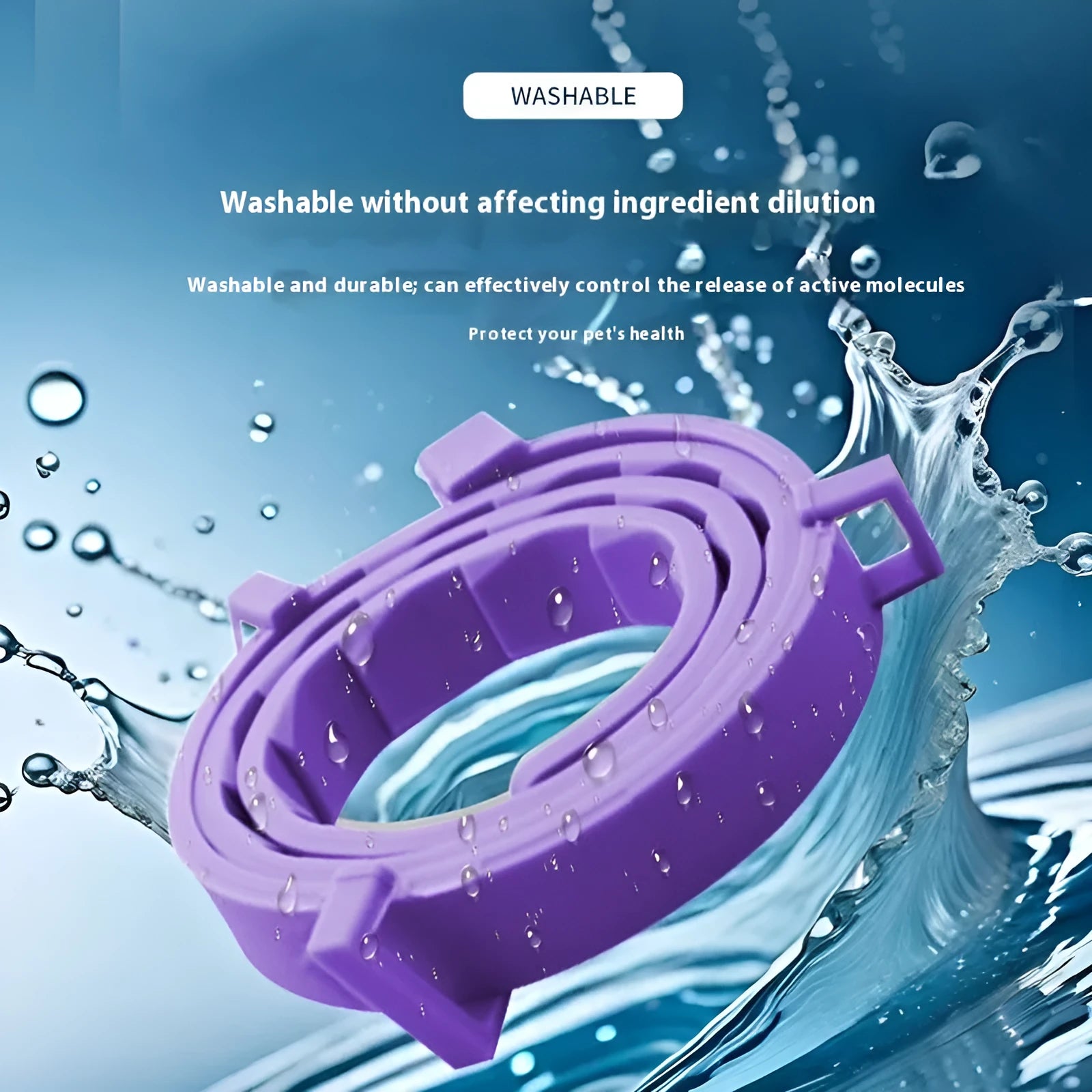 Adjustable soothing collar for cats and dogs in orange calm collar dog model 63.5cm with colour matching design