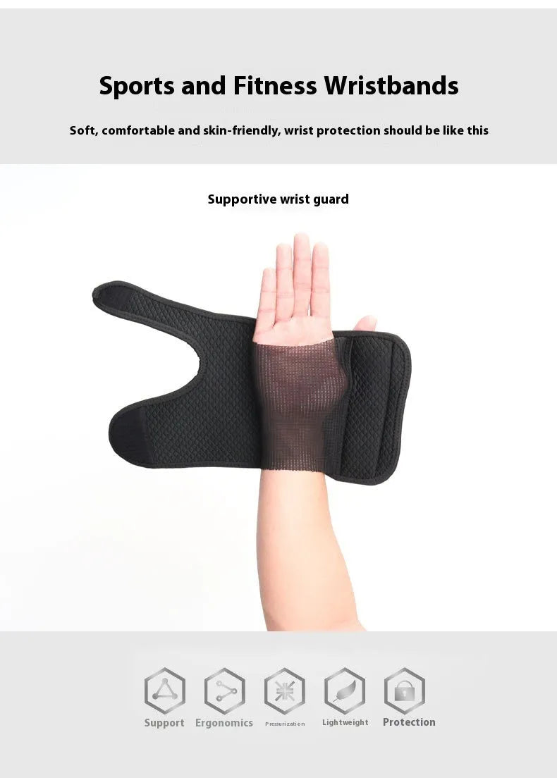 Men's neoprene and aluminium plywood joint tendon sheath fixed support gloves for sports.