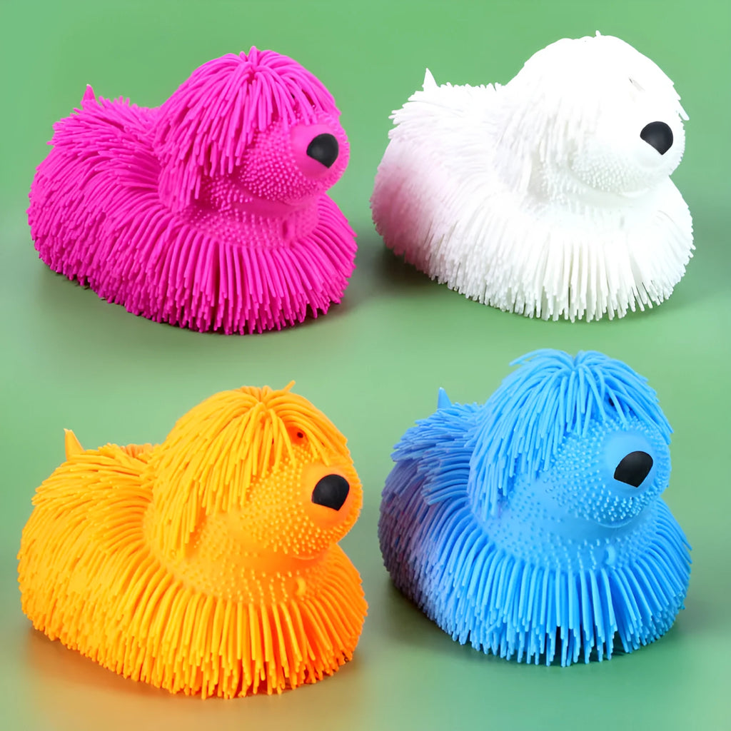 Dog squeezing toy decompression ball in TPR, 23x13.3cm, multi-colour options for children aged 4-6