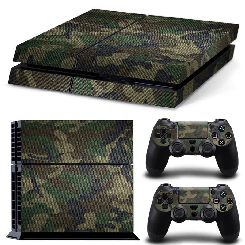 Thin 0.001mm PVC protective film skin with HD print for Sony PS4 console.