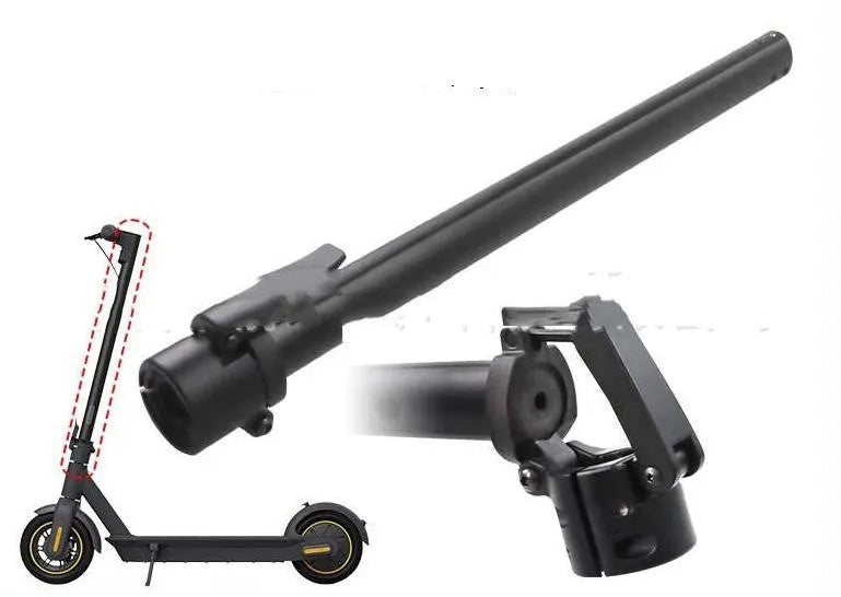 Black metal folding upright bar replacement part for Nanbo No. 9 electric scooter
