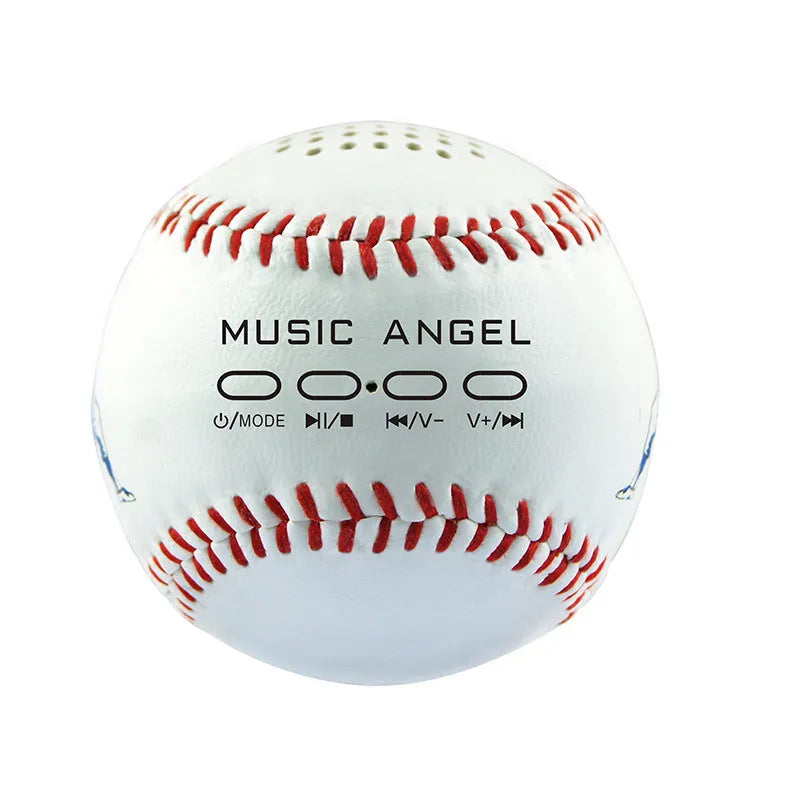 Baseball-style Bluetooth speaker in green colour showing compact design with likely control buttons.