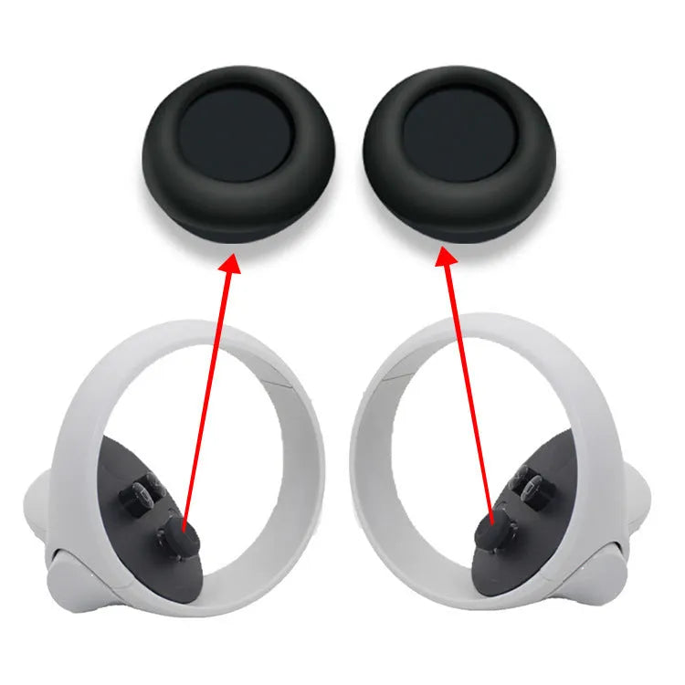 Black silicone eyewear host set with protective cover, eye mask, handles, and rocker button caps