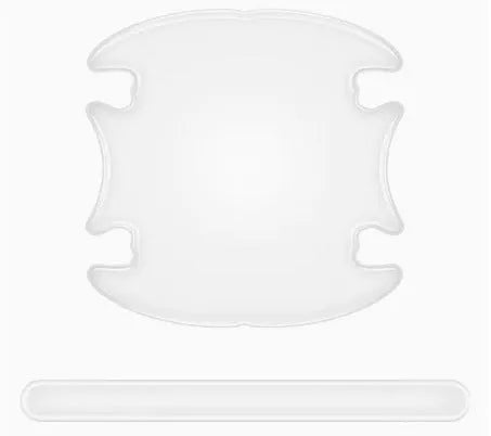 Four transparent 3D protective stickers for car interior door handle bowls.