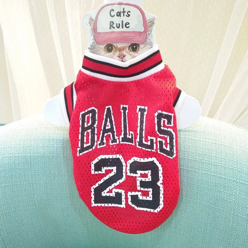 Black and red polyester dog sweatshirt vest for pets available in sizes S to XXL