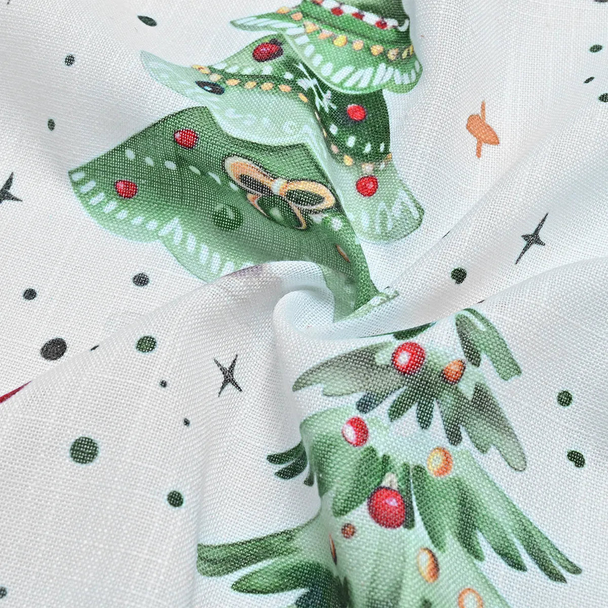 Christmas forest punching design polyester curtain showing decorative pattern and modern style