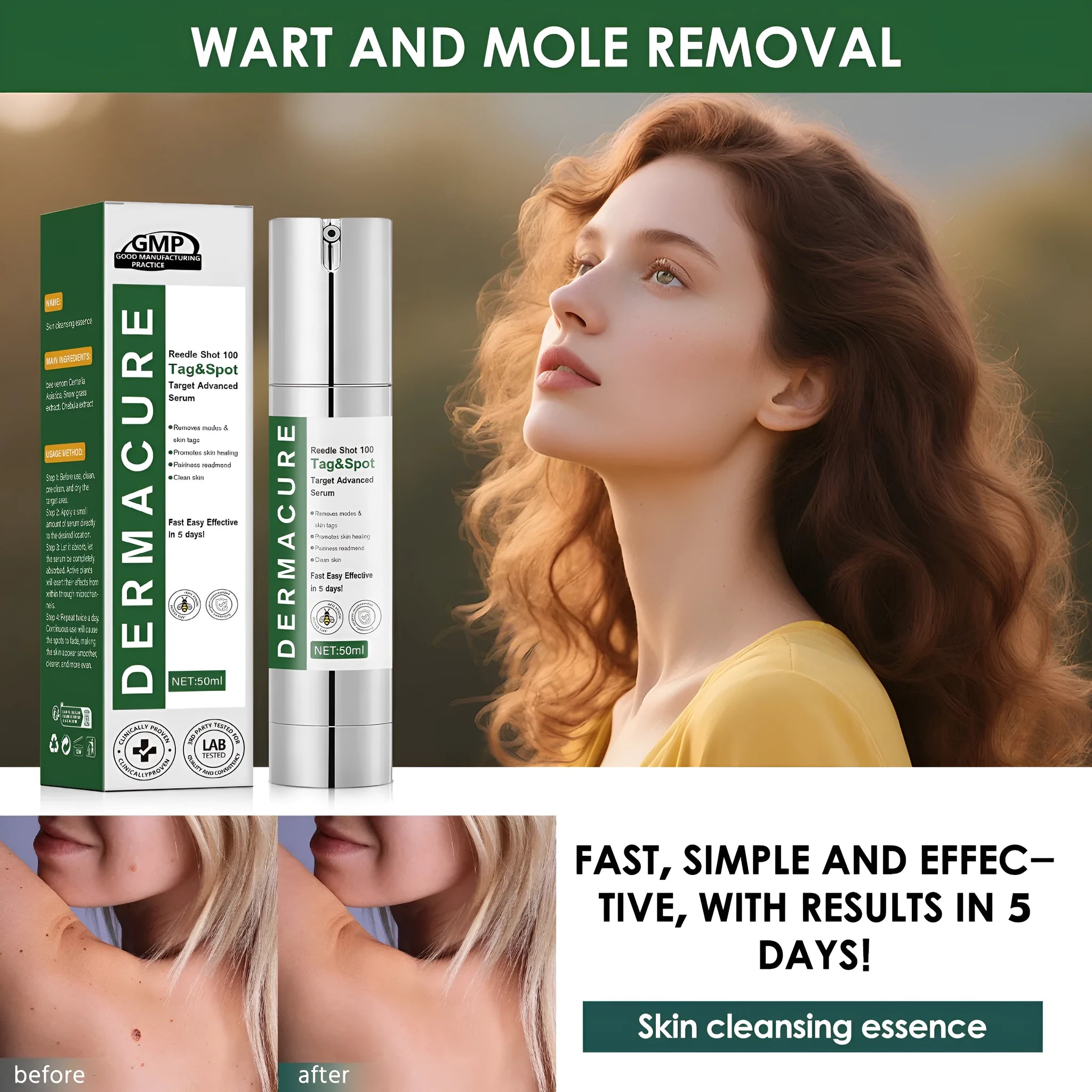 50ml non-standard skin care solution bottle for gentle facial cleaning