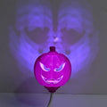 Plastic pumpkin lamp with USB charging in purple or yellow light colour option