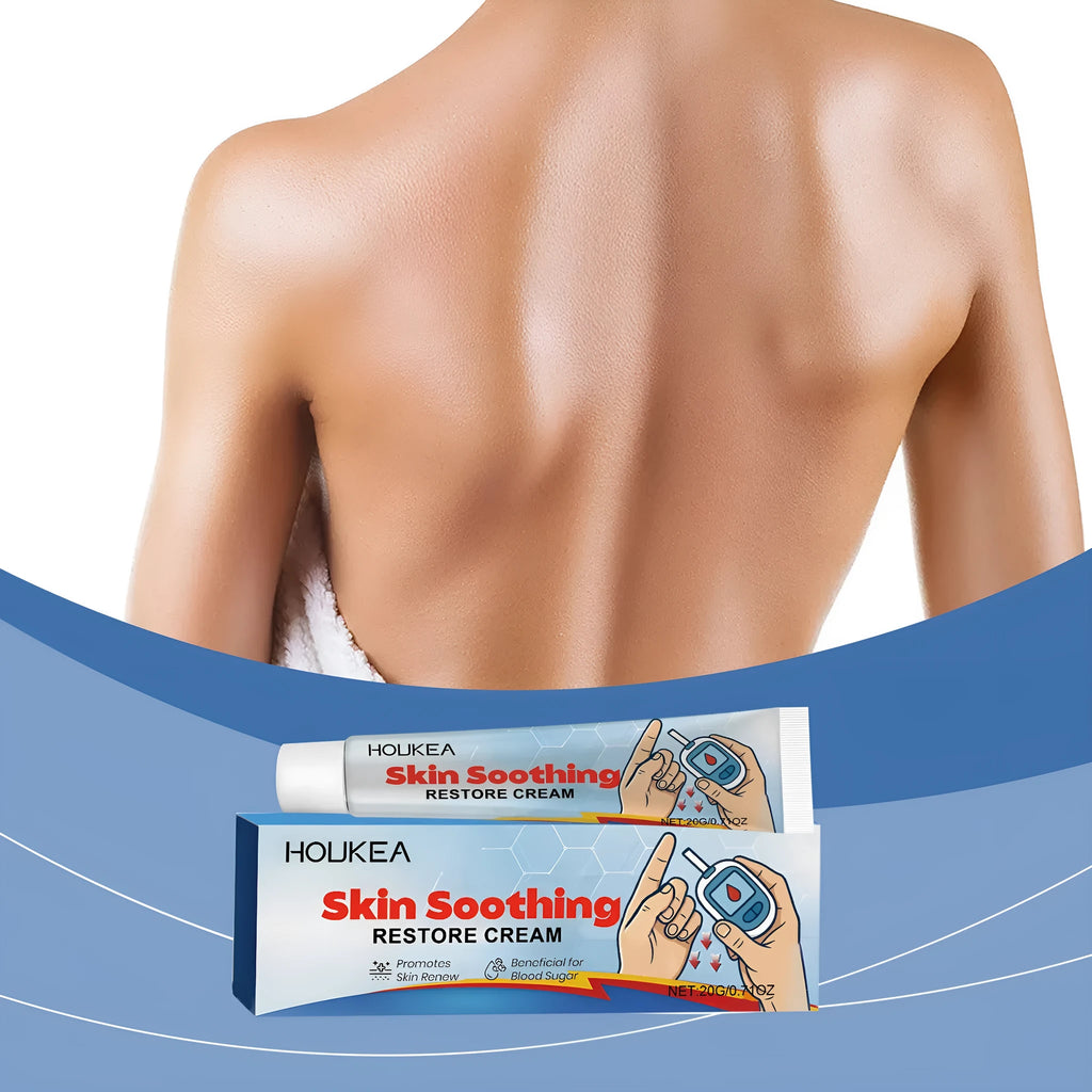 20g body and neck care cream container with botanical ingredients including mint leaf and tea tree oil