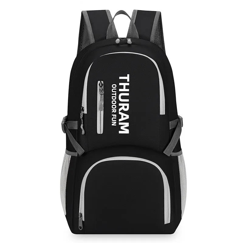 Outdoor portable folding shoulder travel bag in multiple colours with 20-35L capacity