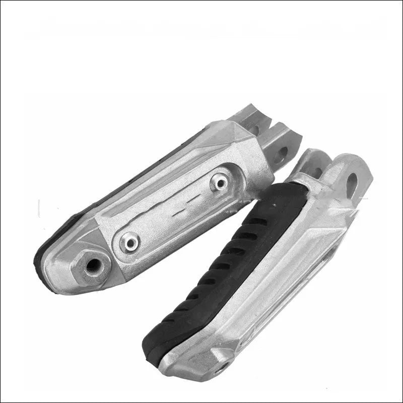 Black aluminium alloy motorcycle footpegs set for Suzuki GSX and V-Strom models