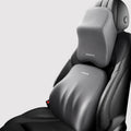 Geometric pattern memory foam car lumbar pillow and headrest in black colour option