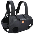 Black Oxford cloth dog backpack for medium to large pets in three size options