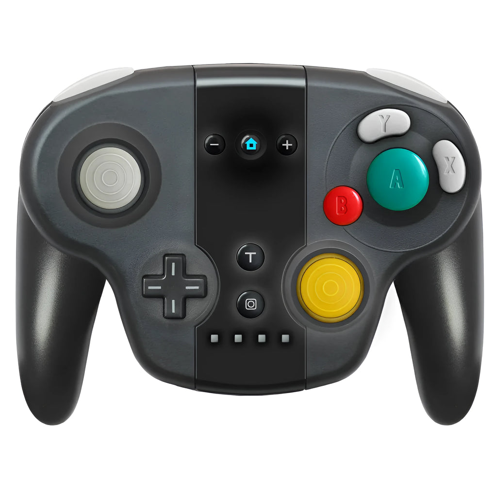 Black wireless gamepad with NFC function for Nintendo Switch consoles