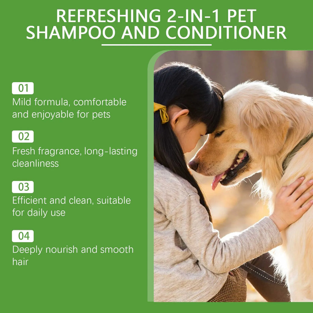 100ml bottle of pet 2-in-1 shampoo shower gel with watermelon and coconut scent.