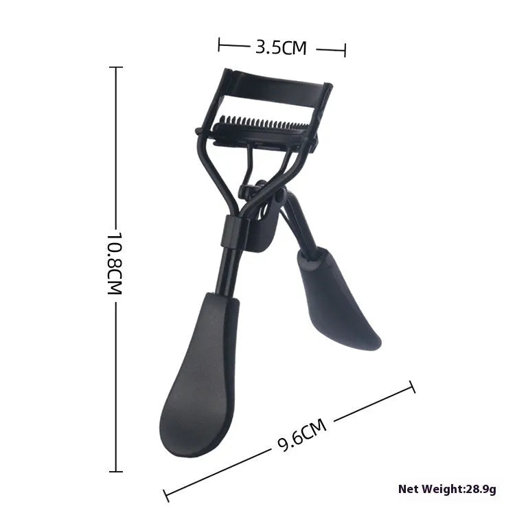 A4 with comb eyelash curler in black ribbon comb colour made from carbon steel and ABS