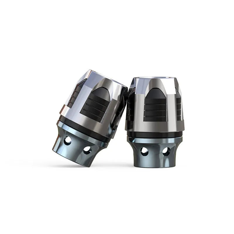 Pair of anodised aluminium fork cups for motorcycle and electric car front axle anti-drop installation